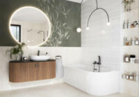 W pastelowej łazience